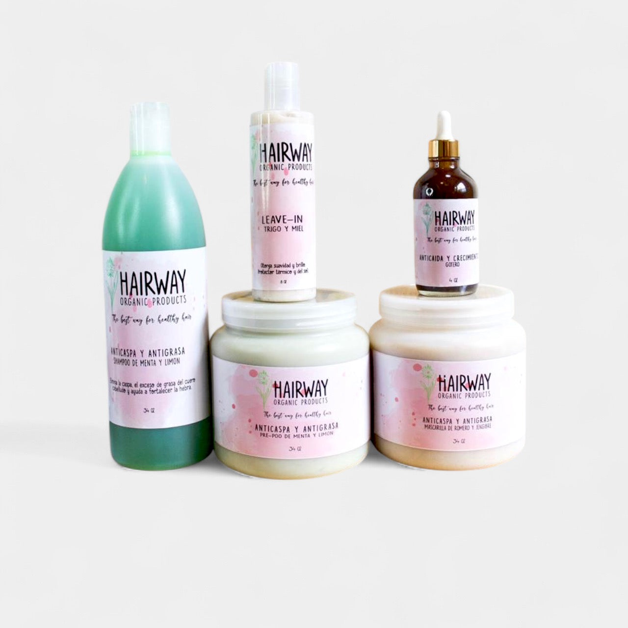 Kit Antigrasa, Anticaspa, Anticaida y Crecimiento