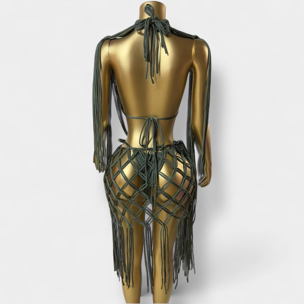 Olive Cover Up Bikini Top