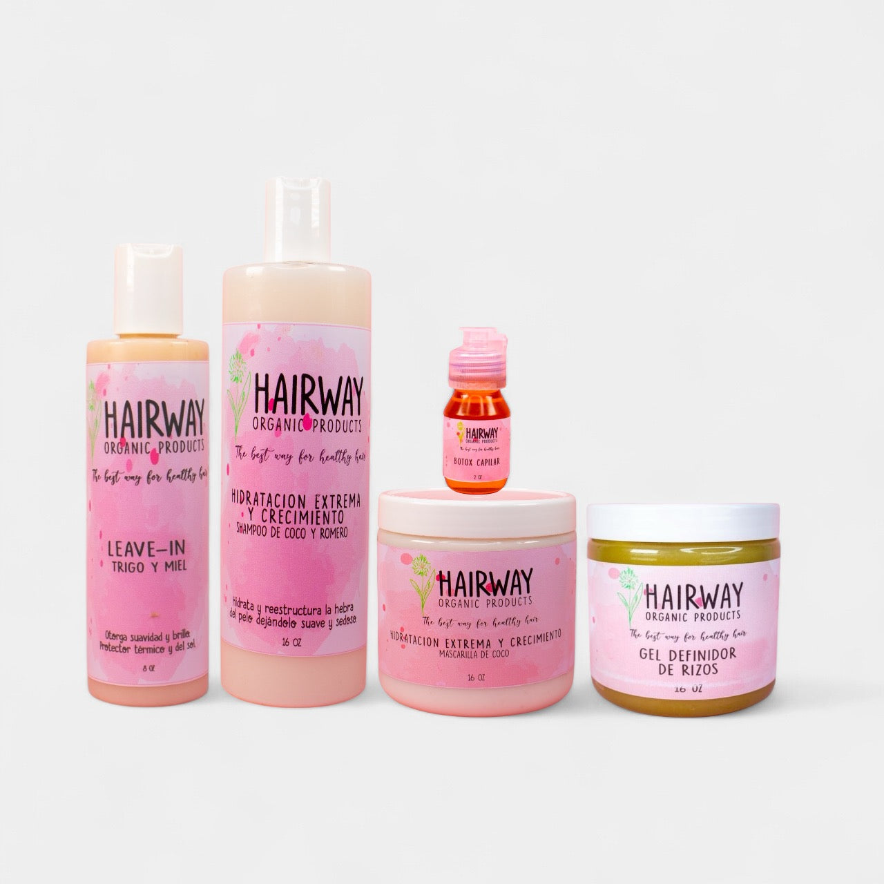 Kit Cabello Rizo y Hidratación 5 Pasos