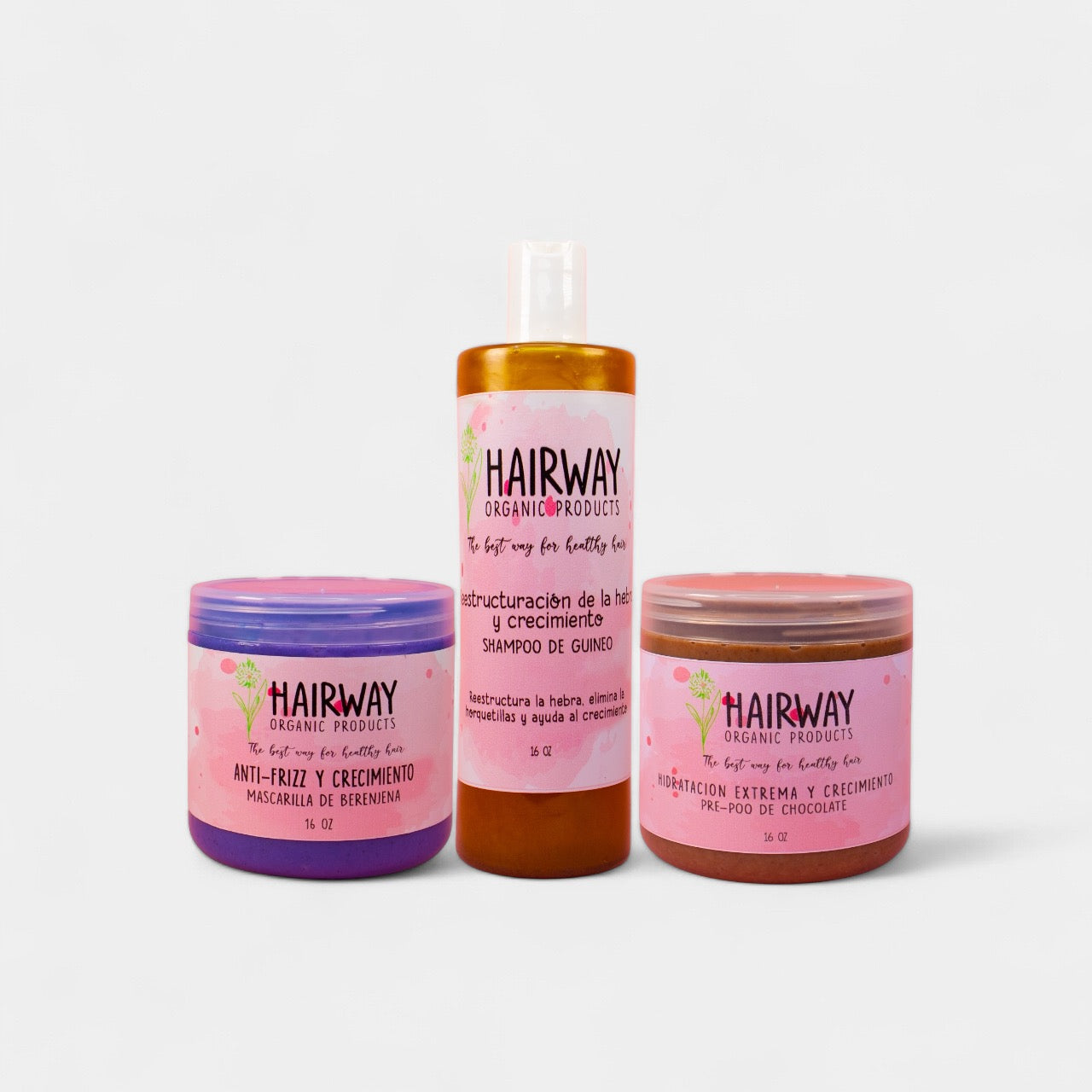 Kit Reestructuración de Hebra, Antifrizz, Hidratacion y Crecimiento 3 Steps