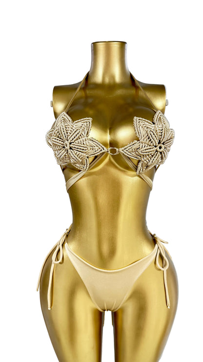 Golden Petals Bikini