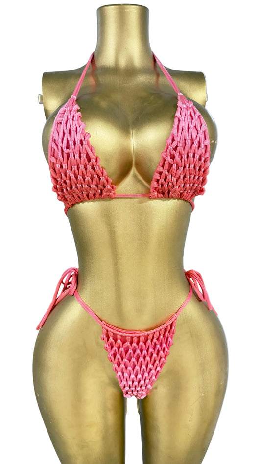 Pink Velvet Bikini