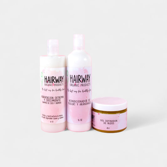 Kit Hidratante Cabello Rizo 3 Pasos